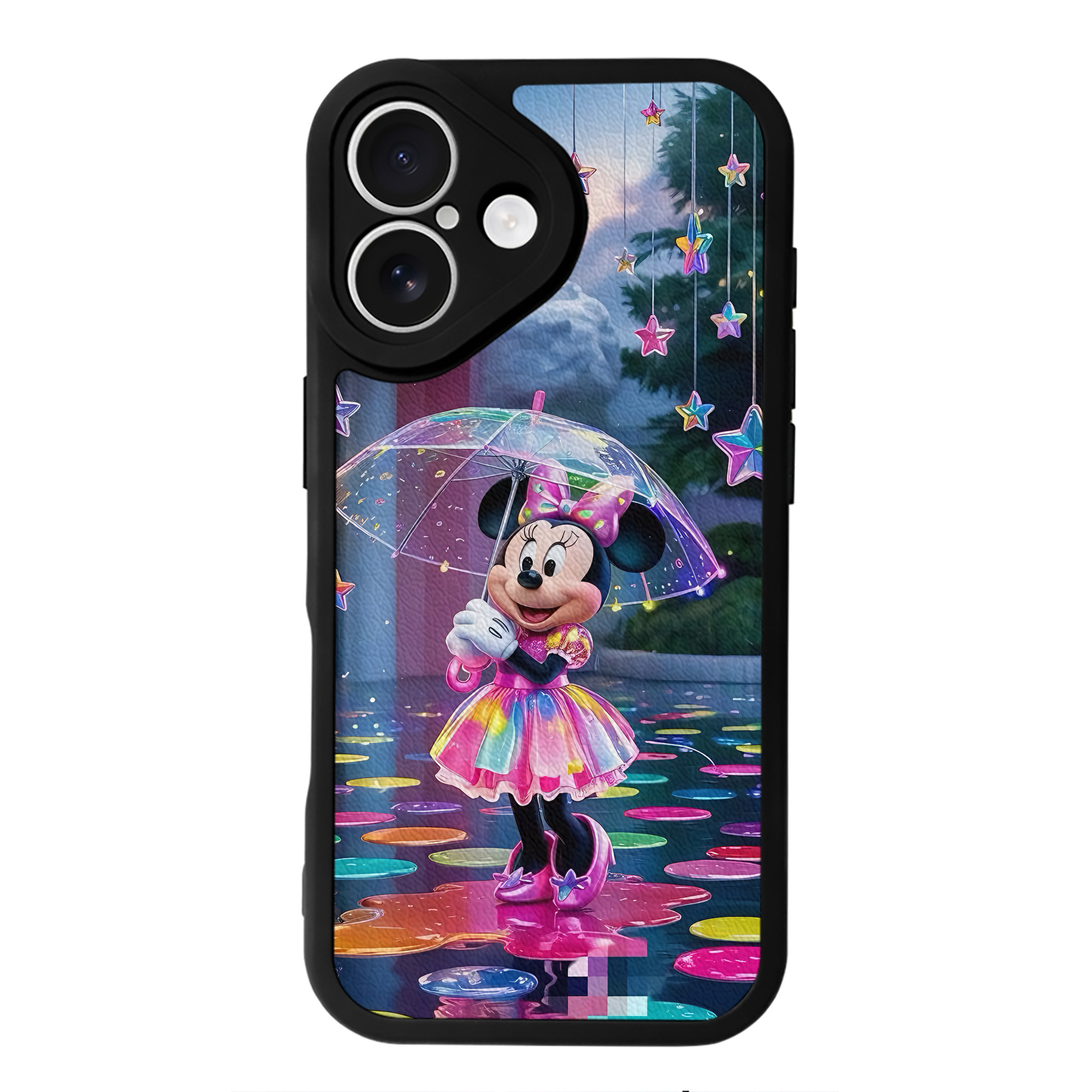 （画像用） ミッキーマウス Mickey Mouse 【iPhone 16シリーズ対応】シリコンスマホケース（レザー調） 材質：シリコン